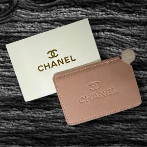 Brown Chanel Card Holder & Mirror - New In Box Bridsemaid Stocking Stuffer Gift
